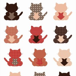 Papel De Parede Adesivo Lavável Silhueta De Gatos 18m - 1