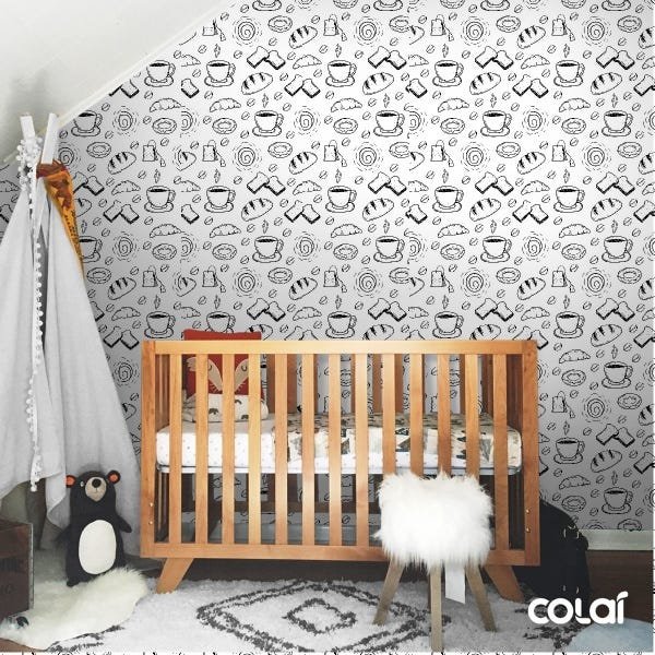 Papel De Parede Adesivo Lavável Pães E Café 18m - 6