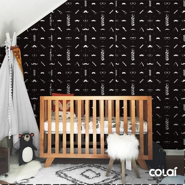 Papel De Parede Lavável Barbeiro Preto E Branco 18m - 6