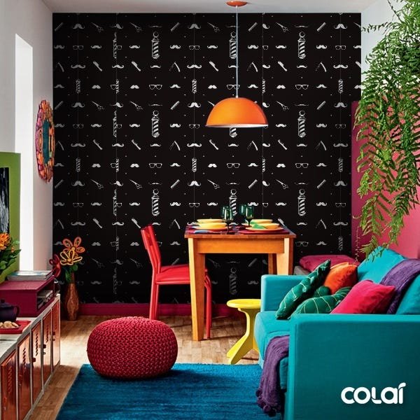 Papel De Parede Lavável Barbeiro Preto E Branco 18m - 5