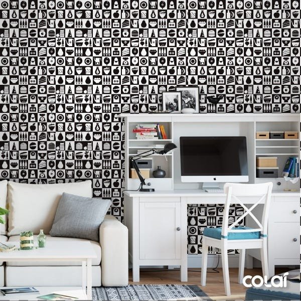 Papel De Parede Adesivo Lavável Receitas 18m - 2
