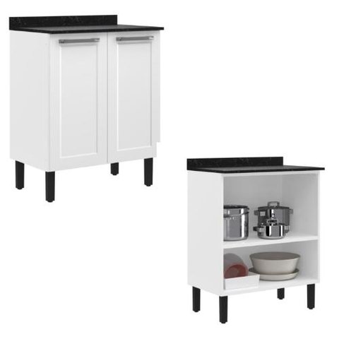 Cozinha Compacta Florença 2 Peças 4 Portas Branco Itatiaia