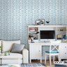 Papel De Parede Adesivo Lavável Abstrato Tons De Azuis 6m - 2