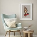 Ver imagem 2 de Quadro Decorativo Mãos com Terço - 60x48cm:madeira Branca