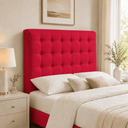 Ver imagem 4 de Cabeceira Ana Estofada Suede p/ Cama Box Casal King 195cm Quarto