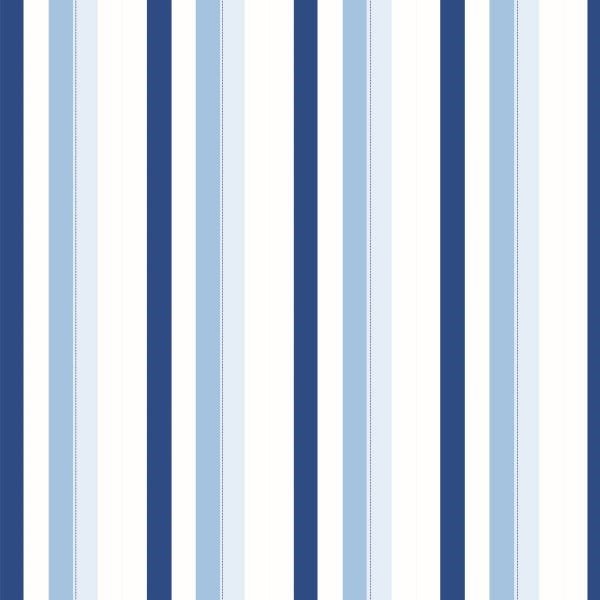 Papel De Parede Lavável Listras Azul E Azul Claro 3m - 1