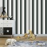 Papel De Parede Adesivo Lavável Listras Preta E Branca 3m - 6