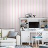 Papel De Parede Adesivo Lavável Listrado Rosa E Bege 3m - 2
