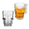 Kit 2 Canecas Chopp Cerveja Vidro Caveira 450 Ml - 1