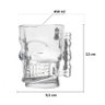 Kit 2 Canecas Chopp Cerveja Vidro Caveira 450 Ml - 7