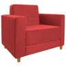 Poltrona Decorativa Denver Corano Vermelho - ADJ Decor - 1