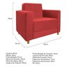 Poltrona Decorativa Denver Corano Vermelho - ADJ Decor - 4