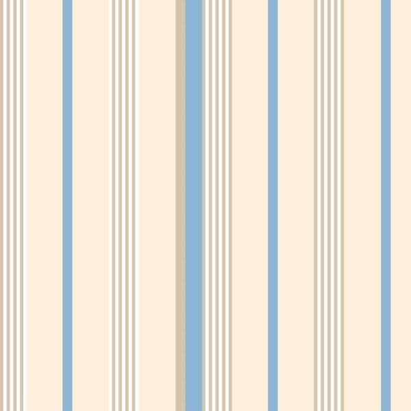 Papel De Parede Lavável Listrado Azul E Amarelo 3m - 1