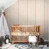 Papel De Parede Lavável Listrado Rosa E Amarelo 3m - 7