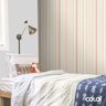 Papel De Parede Lavável Listrado Rosa E Amarelo 3m - 3
