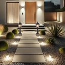 Ver imagem 4 de 12 Luminárias Pretas Termoplástico Balizador de Chão Bivolt Jardim Colonial Dital