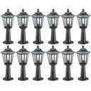 Ver imagem 1 de 12 Luminárias Pretas Termoplástico Balizador de Chão Bivolt Jardim Colonial Dital