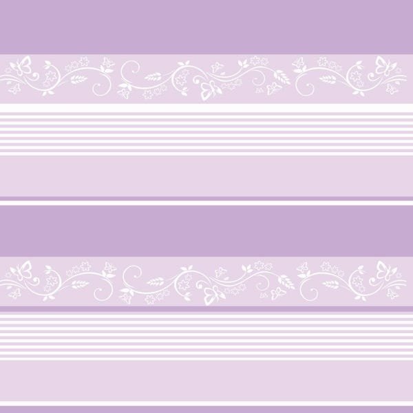 Papel De Parede Lavável Listrado Roxo Horizontal 9m - 1
