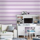Ver imagem 2 de Papel De Parede Lavável Listrado Roxo Horizontal 9m