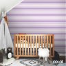 Papel De Parede Lavável Listrado Roxo Horizontal 9m - 7
