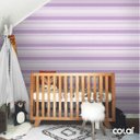 Ver imagem 7 de Papel De Parede Lavável Listrado Roxo Horizontal 9m