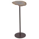Ver imagem 1 de Mesa de Apoio Nala Pedra Natural Base Aço Corten 59cm - 67732