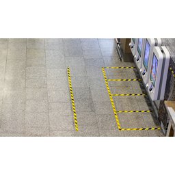 Fita Adesiva Demarcação Solo 30 Metros Zebrada Vidros Ultra Fitas - 6