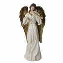 Ver imagem 3 de Dupla Anjos Músico Violinista Harpista em Resina Natal 38cm