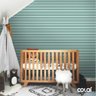 Papel De Parede Adesivo Lavável Listrado Verde 18m - 7