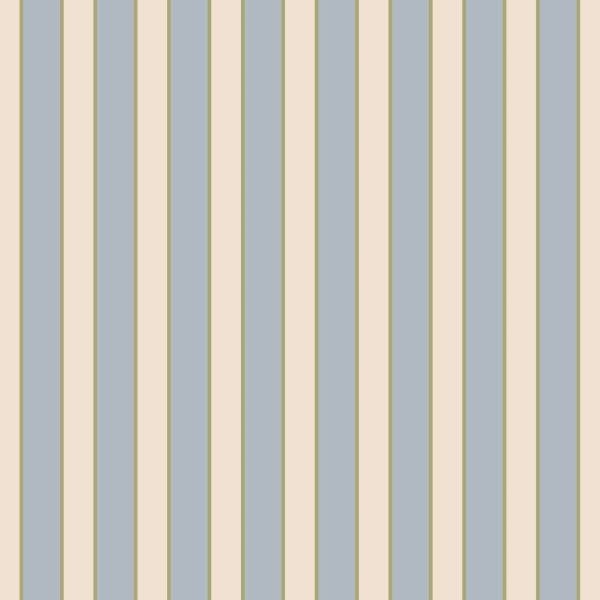 Papel De Parede Adesivo Lavável Listrado Bege E Azul 18m - 1