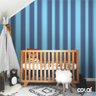 Papel De Parede Adesivo Lavável Listrado Azul Grande 18m - 7