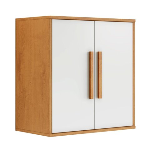 Armário Aéreo 2 Portas Lorena - Kaiki Móveis Nature/Off White