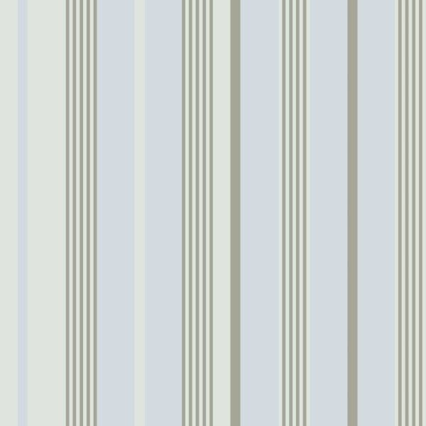 Papel De Parede Lavável Listrado Azul Claro E Verde 15m - 1