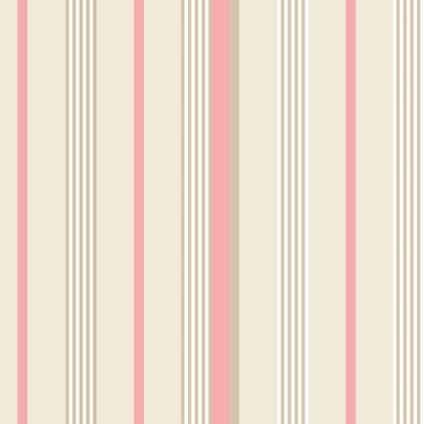 Papel De Parede Lavável Listrado Rosa E Amarelo 18m - 1
