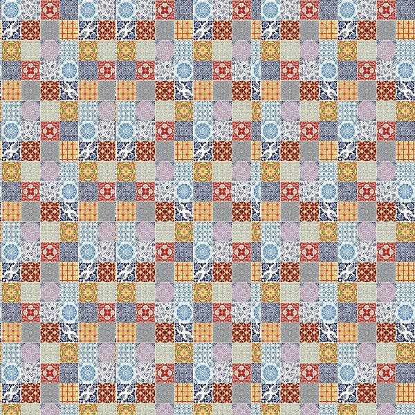 Papel de Parede Adesivo Lavável Vidrado Português 9m - 6