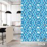 Papel de Parede Lavável Pastilhas Azuis e Brancas 6m - 3