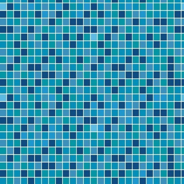 Papel de Parede Lavável Pastilhas Azul-Piscinas 3m - 1