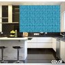Papel de Parede Lavável Pastilhas Azul-Piscinas 3m - 2