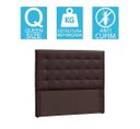 Ver imagem 2 de Cabeceira Box Shop Clean Queen 1,60m Em Corino Marrom
