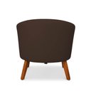 Ver imagem 7 de Poltrona Sala Decorativa Kit 2 Stella Pé Madeira Trapézio Castanho Suede D03 - D’Rossi
