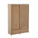 Ver imagem 3 de Armário Guarda Roupa 2 Portas Correr Madeira Maciça Marrom