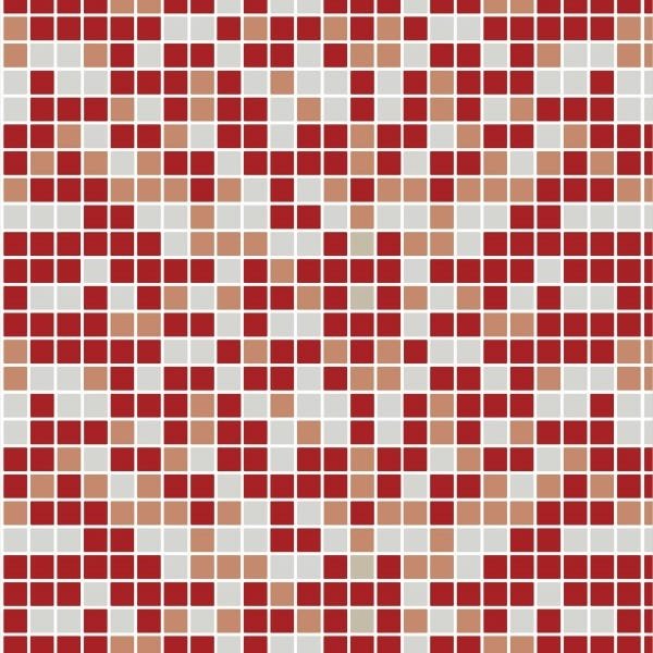 Papel de Parede Lavável Pastilhas Vermelhas e Rosês 18m - 1