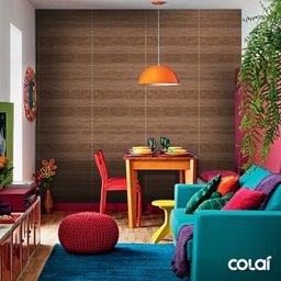 Papel de Parede Lavável Madeira Jacarandá Violeta 18m - 4