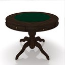 Ver mais imagens de Mesa de Jogos Carteado 4 Lugares Bellagio com Gavetas e Tampo Reversível Base Estrela com Tecido Cap
