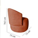 Ver mais imagens de Kit Namoradeira + 2 Poltronas Decorativa Beatriz Orgânica Veludo Terracota