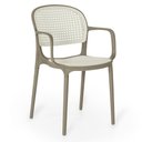Ver imagem 2 de Kit 2 Cadeiras de Jantar Roma Prática com Braços para Sala e Cozinha - Branco/cinza Escuro