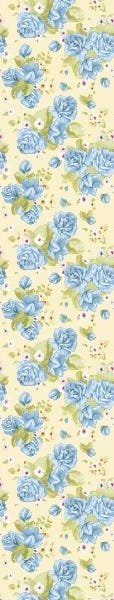 Papel De Parede Adesivo Lavável Rosas Azuis 12m - 7