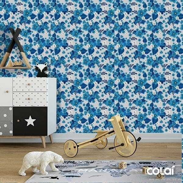 Papel De Parede Adesivo Lavável Violetas 12m - 6
