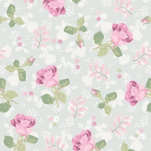 Papel De Parede Adesivo Lavável Rosas Médias 12m - 1