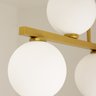 Luminária Lustre Pendente Jabuticaba 5 Globos Vidro Dourado - 3